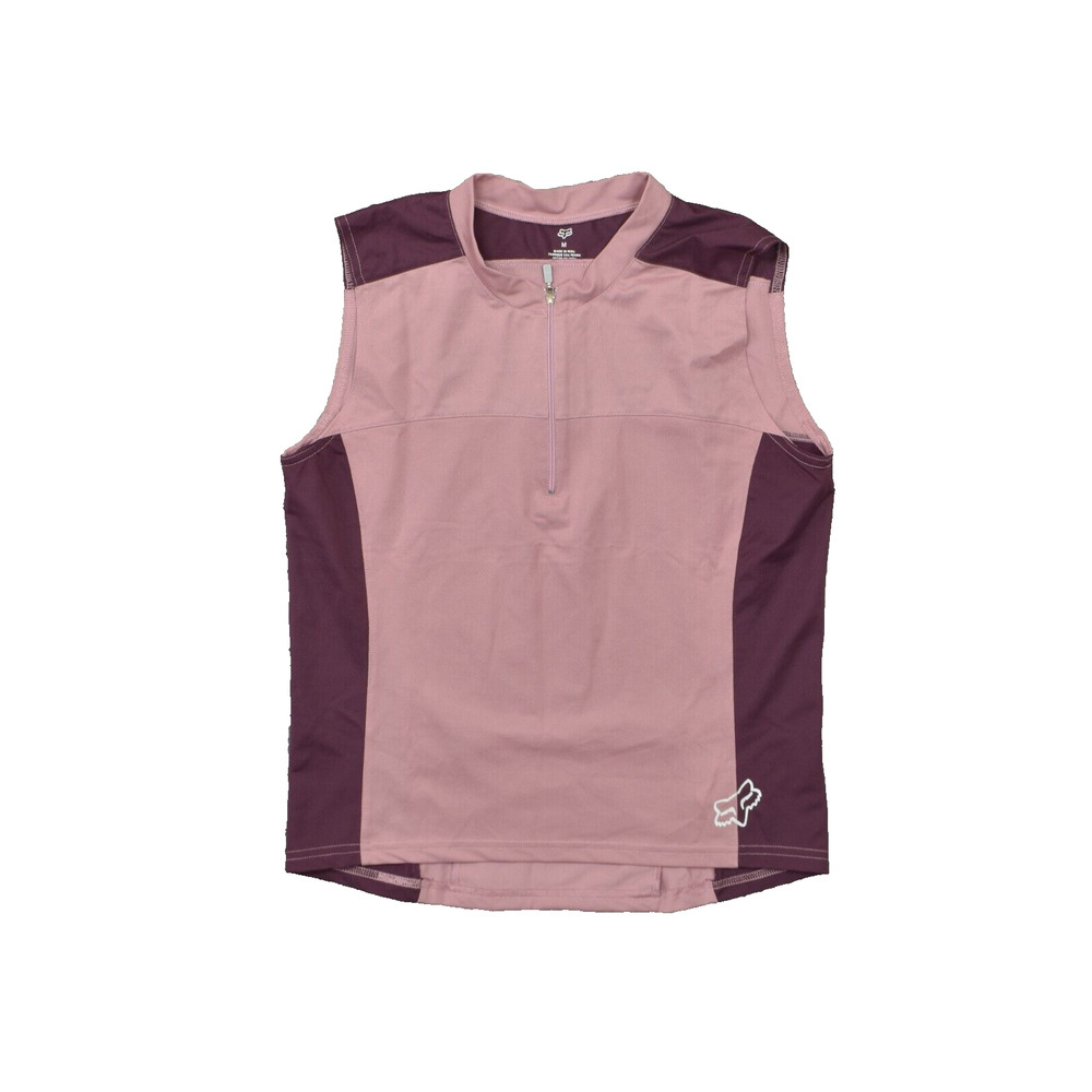 FOX Women's Size M Basic Sleeveless Purple Polyester Crew Neck Biker Sport